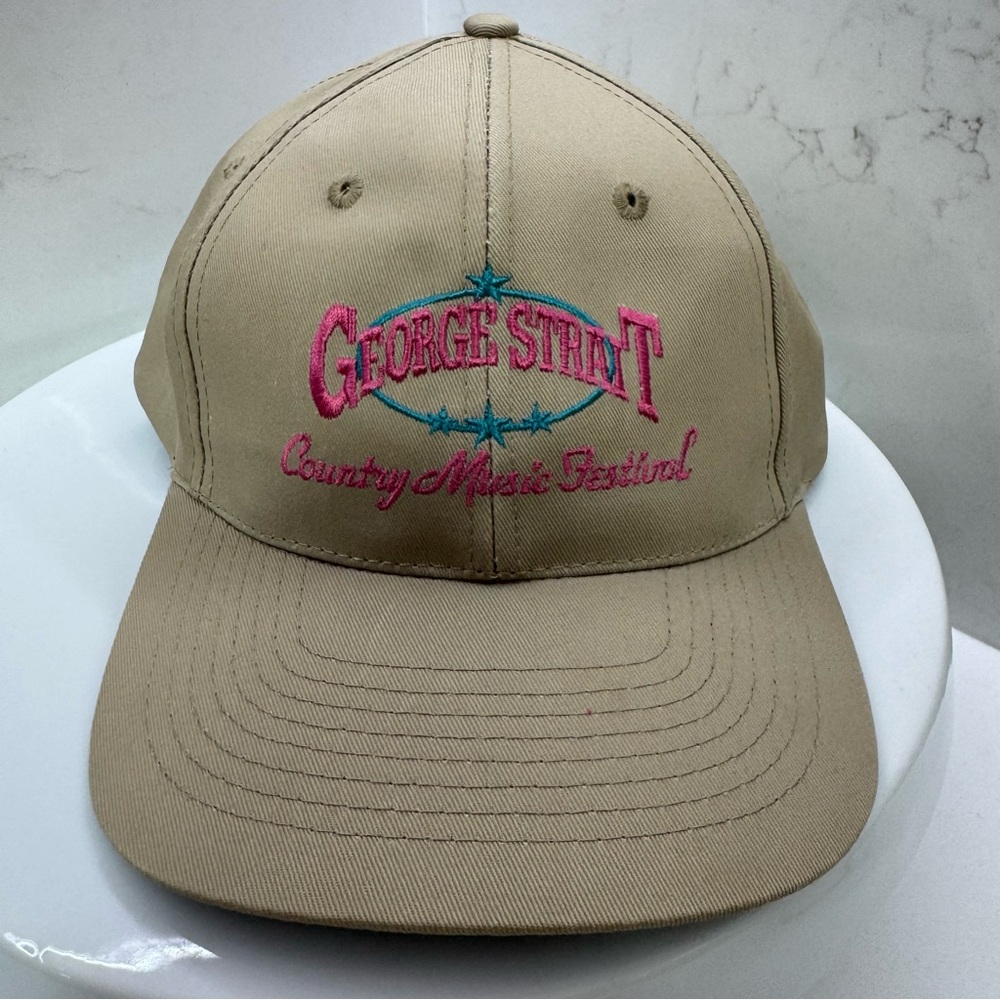 George Strait Country Music Festival Tan Strapback Cap